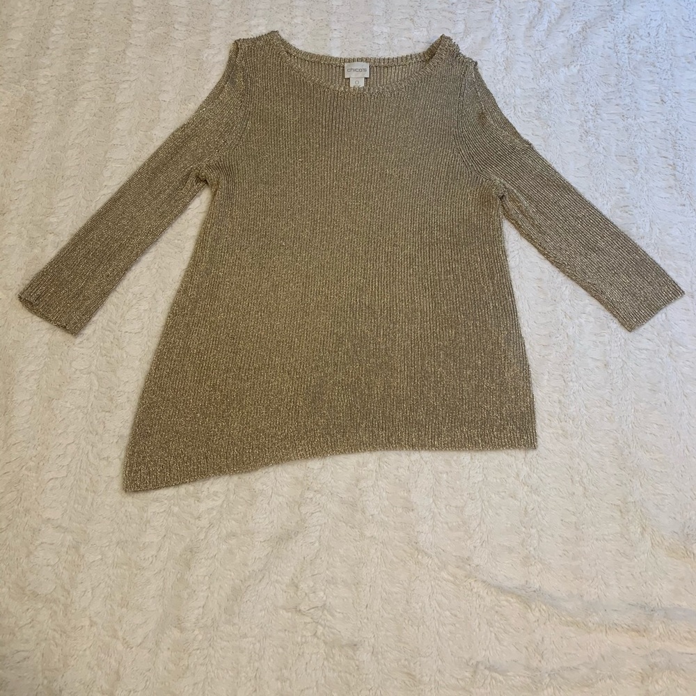 Chico’s Gold Cold Shoulder